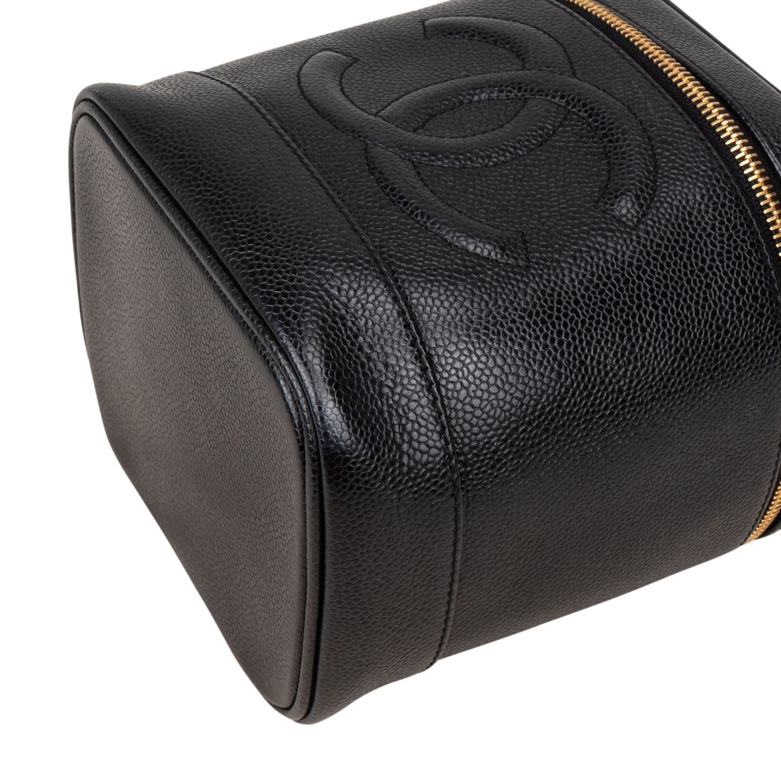 Chanel Caviar Leather Vanity Case Handbag - vintageandkickz