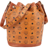 MCM Monogram Visetos Drawstring Bucket Crossbody Bag