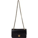 Chanel Quilted Lambskin 24K Gold Small Double Flap Shoulder Bag