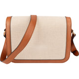 Celine Canvas & Calfskin Teen Triomphe Crossbody Bag