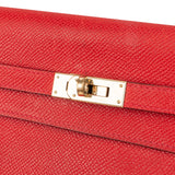 Hermès Rouge Epsom Leather Kelly Wallet