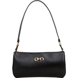Salvatore Ferragamo Saffiano Leather Gancini Baguette Shoulder Bag