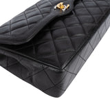 Chanel Quilted Lambskin Bicolor CC Double Flap Crossbody Bag