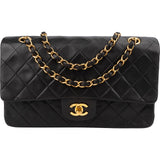 Chanel Quilted Lambskin 24K Gold Medium Double Flap Shoulder Bag