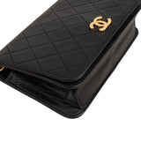 Chanel Quilted Lambskin 24K Gold Single Flap Shoulder Bag