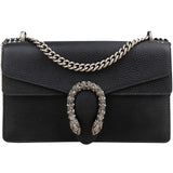 Gucci Grained Leather Crystal Dionysus Shoulder Bag