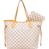 [🔄️B07 / F20] Louis Vuitton Monogram Damier Azur Canvas Neverfull MM Shoulder Bag - vintageandkickz
