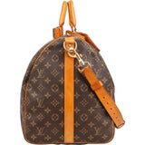 Louis Vuitton Monogram Canvas Keepall 55 Bandoulière Travel Bag