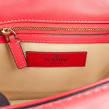 Valentino Garavani Pink Leather Rockstud Glam Lock Crossbody Bag