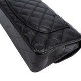 Chanel Quilted Caviar Leather Palladium Small Double Flap Shoulder Bag