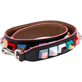 Fendi Black Leather You Studded Studs Bag Strap