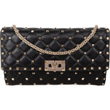 Valentino Garavani Quilted Leather Rockstud Spike Chain Crossbody Bag