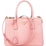 Prada Pink Saffiano Leather Galleria Handbag