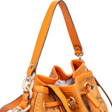 MCM Monogram Visetos Drawstring Bucket Crossbody Bag
