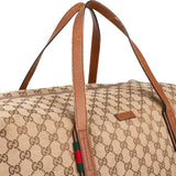 Gucci Monogram GG Canvas Web Boston Travel Bag