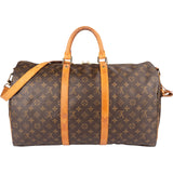 Louis Vuitton Monogram Canvas Keepall 50 Bandoulière Travel Bag