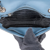 Prada Saffiano Vernice Chain Flap Crossbody Bag