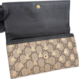 Gucci Monogram GG Supreme Bee Print Continental Wallet