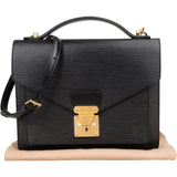 Louis Vuitton Noir Epi Leather Monceau Handbag