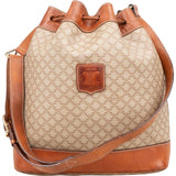 Celine Macadam Monogram Drawstring Bucket Shoulder Bag