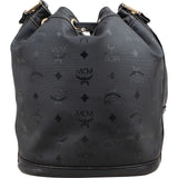 MCM Visetos Monogram Drawstring Bucket Crossbody Bag