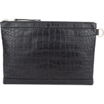 Balenciaga Crocodile Embossed Classic Clutch - vintageandkickz