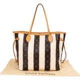 Louis Vuitton Striped Monogram Rayures Neverfull MM Shoulder Bag