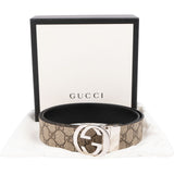 Gucci Monogram GG Supreme Interlocking G Reversible Belt (90 / 36)