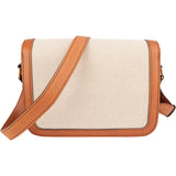 Celine Canvas & Calfskin Teen Triomphe Crossbody Bag