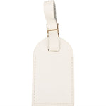 Louis Vuitton White Leather "K" Luggage Tag - vintageandkickz