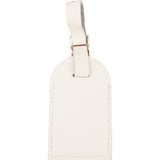 Louis Vuitton White Leather "K" Luggage Tag - vintageandkickz