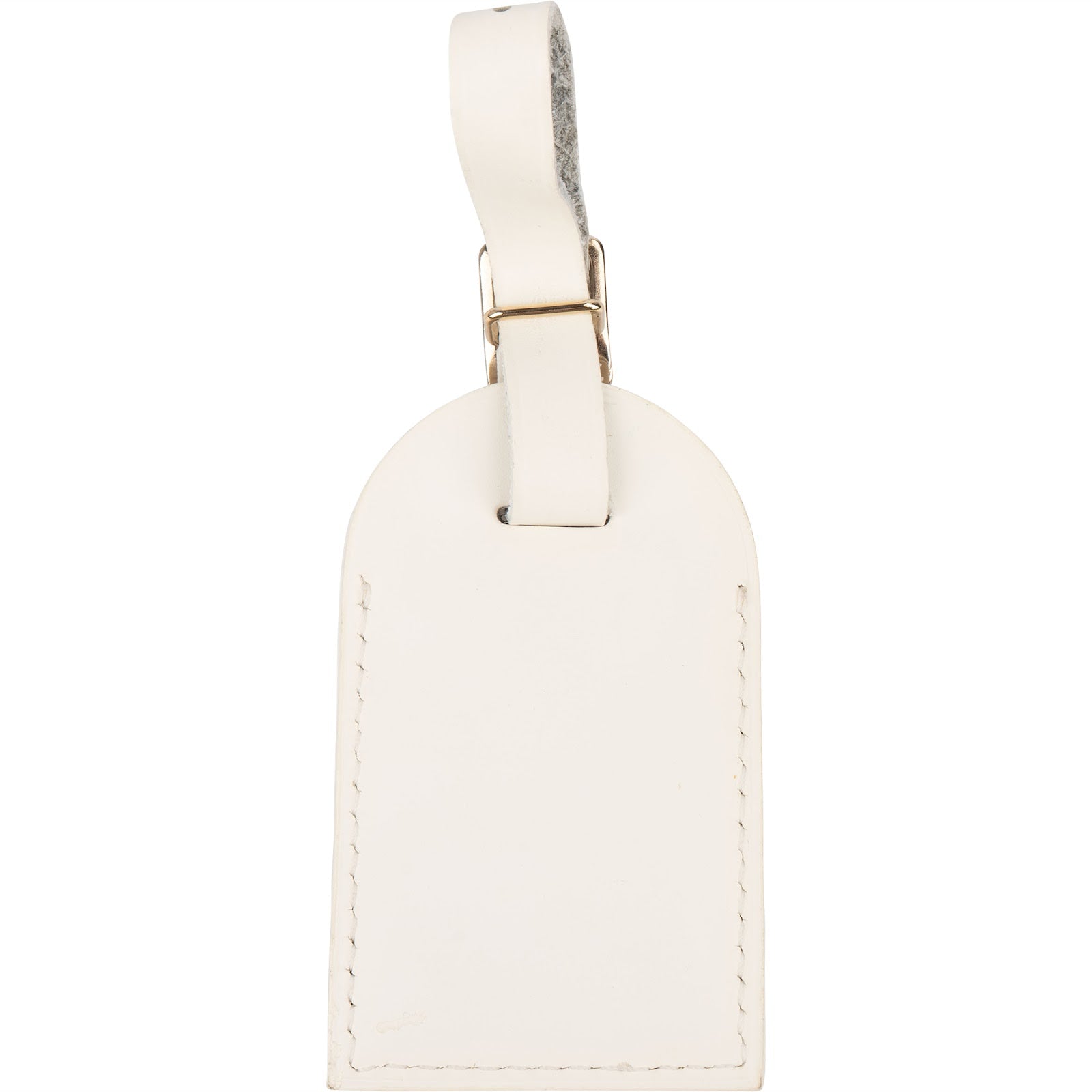 Louis Vuitton White Leather "K" Luggage Tag - vintageandkickz