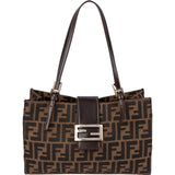 Fendi Monogram FF Zucca Canvas Small Tote Shoulder Bag