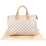 Louis Vuitton Monogram Damier Azur Speedy 30 Handbag