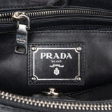 Prada Black Vitello Leather Top Handle Handbag