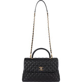 Chanel Jumbo Caviar Leather Coco Handle Handbag