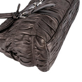 Prada Matelassé Nappa Leather Gaufre Coffer Satchel Shoulder Bag