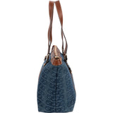 Gucci Monogram GG Denim Tote Abbey Handbag
