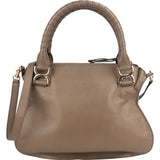 Chloé Taupe Calfskin Marcie Saddle Handbag