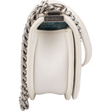 Chanel Quilted Caviar Leather Small Boy Messenger Single Flap Crossbody Bag