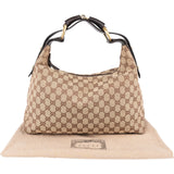 Gucci Monogram GG Canvas Horsebit Ring Hobo Shoulder Bag
