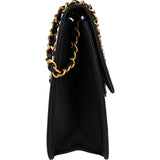 Chanel Quilted Lambskin 24K Gold Single Flap Shoulder Bag - vintageandkickz