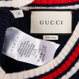 Gucci Multicolor Strick Ribbed Wool V-Neck Ruffles Sweater (S)