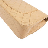 Chanel Quilted Lambskin Medium 24K Gold Double Flap Shoulder Bag