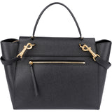 Celine Black Grained Calfskin Belt Handbag