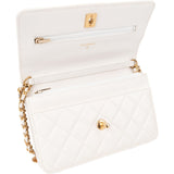 Chanel Quilted Caviar Leather Wallet On Chain Crossbody Bag
