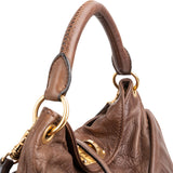 Miu Miu Vitello Daino Leather Coffer Hobo Shoulder Bag