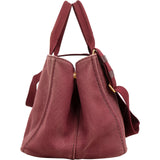 Prada Bordeaux Canvas Canapa Tote Handbag