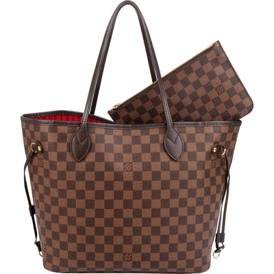 Louis Vuitton Monogram Damier Ebene Neverfull MM Shoulder Bag