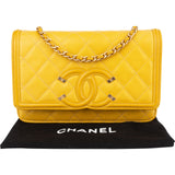 Chanel Caviar Leather CC Wallet On Chain Crossbody Bag